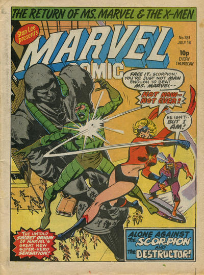 Cover for Marvel Comic (Marvel UK, 1979 series) #351