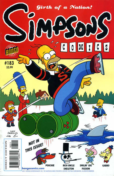 Cover for Simpsons Comics (Bongo, 1993 series) #183