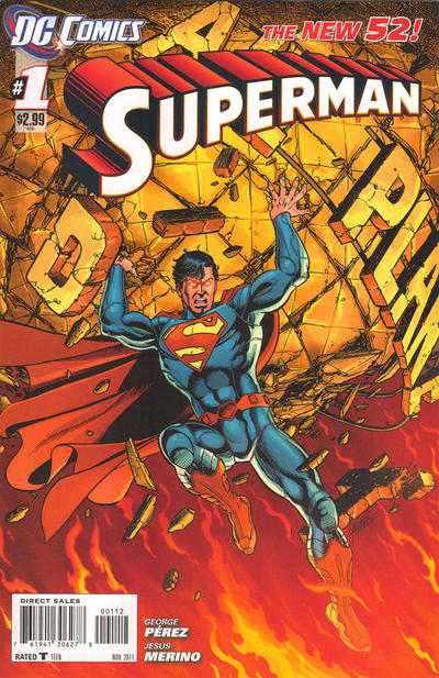 Cover for Superman (DC, 2011 series) #1 [Second Printing]