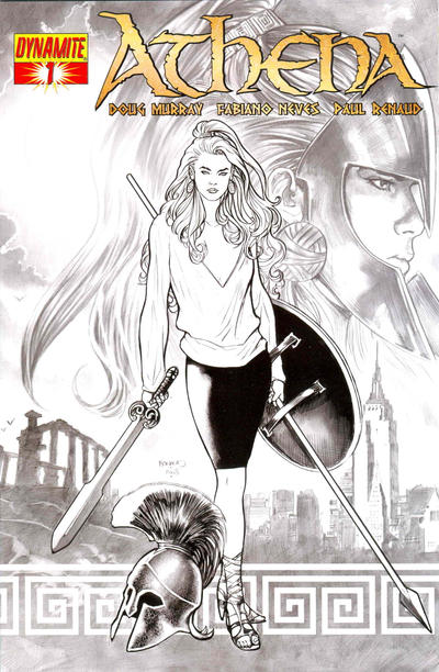 Cover for Athena (Dynamite Entertainment, 2009 series) #1 [Incentive Cover Renaud B&W]