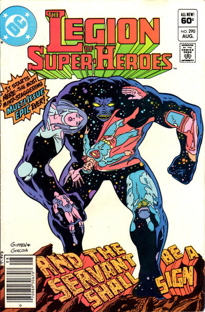 Cover for The Legion of Super-Heroes (DC, 1980 series) #290 [Newsstand]