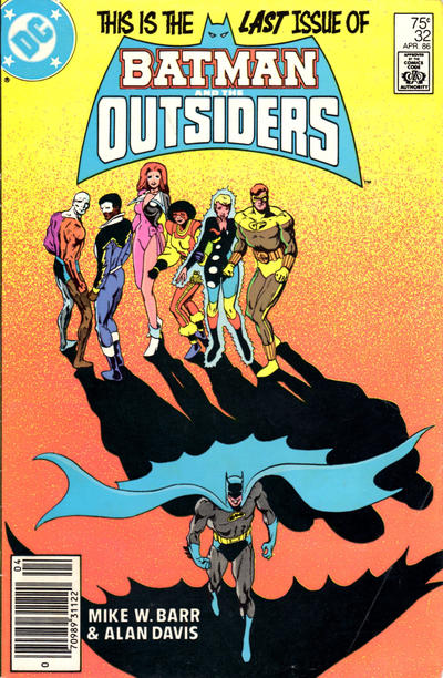 Cover for Batman and the Outsiders (DC, 1983 series) #32 [Newsstand]