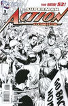 Cover for Action Comics (DC, 2011 series) #3 [Rags Morales Black & White Cover]