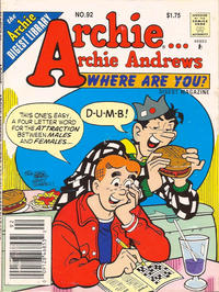 Cover Thumbnail for Archie... Archie Andrews, Where Are You? Comics Digest Magazine (Archie, 1977 series) #92
