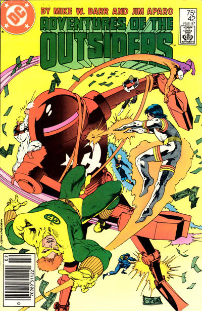 Cover for Adventures of the Outsiders (DC, 1986 series) #42 [Newsstand]