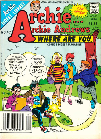 Cover for Archie... Archie Andrews, Where Are You? Comics Digest Magazine (Archie, 1977 series) #47 [$1.25]
