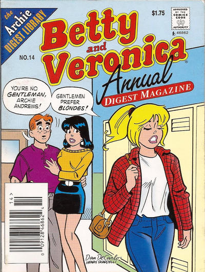 Cover for Betty and Veronica Annual Digest Magazine (Archie, 1989 series) #14 [Newsstand]