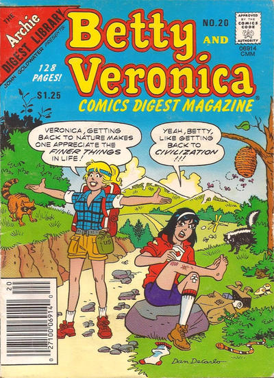 Cover for Betty and Veronica Comics Digest Magazine (Archie, 1983 series) #20 [Canadian]