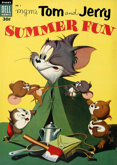 Cover for M-G-M's Tom & Jerry's Summer Fun (Dell, 1954 series) #1 [Canadian]
