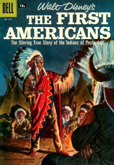 Cover for Four Color (Dell, 1942 series) #843 - Walt Disney's The First Americans [Price variant]