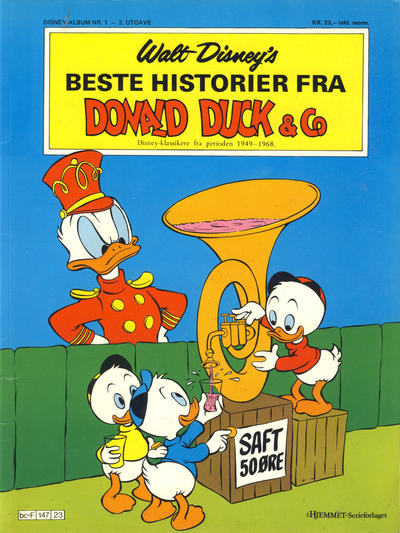 Cover for Walt Disney's Beste Historier fra Donald Duck & Co [Disney-Album] (Hjemmet / Egmont, 1974 series) #1 [2. opplag]