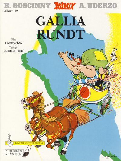 Cover for Asterix (Hjemmet / Egmont, 1969 series) #12 - Gallia rundt [9. opplag [8. opplag] Reutsendelse 382 48]