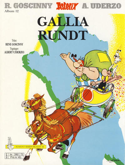 Cover for Asterix (Hjemmet / Egmont, 1969 series) #12 - Gallia rundt [1. opplag]