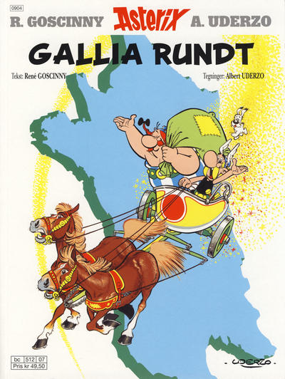 Cover for Asterix (Hjemmet / Egmont, 1969 series) #12 - Gallia rundt [10. opplag [9. opplag]]
