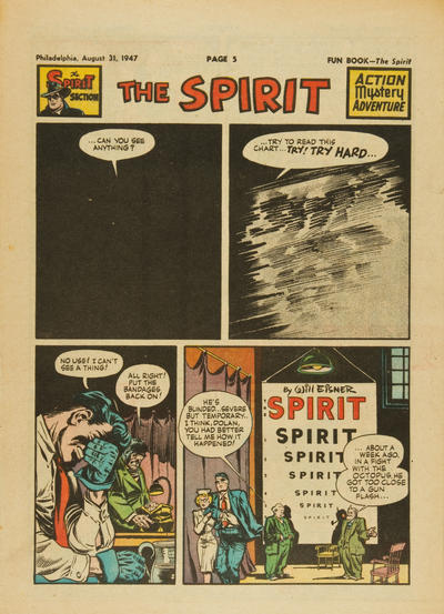 Cover for The Spirit (Register and Tribune Syndicate, 1940 series) #8/31/1947