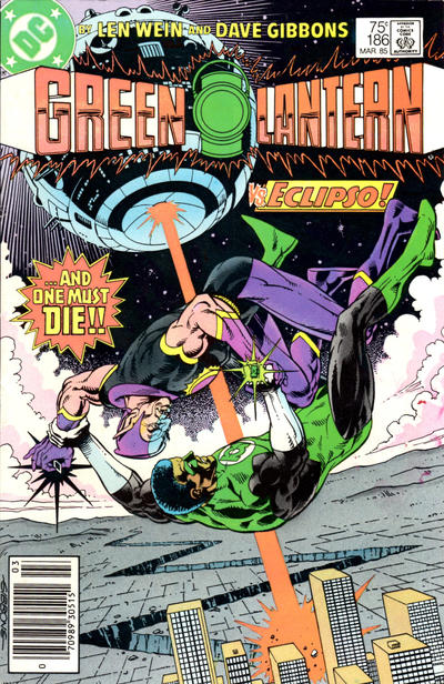 Cover for Green Lantern (DC, 1960 series) #186 [Newsstand]