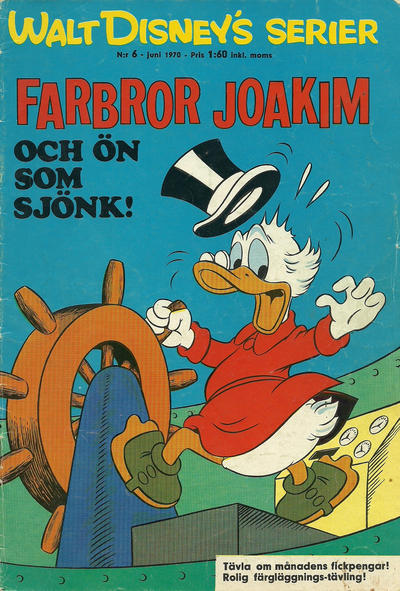 Cover for Walt Disney's serier (Hemmets Journal, 1962 series) #6/1970