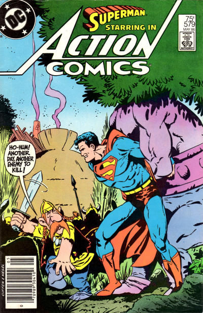 Cover for Action Comics (DC, 1938 series) #579 [Newsstand]
