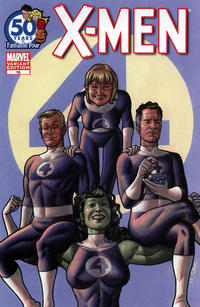 Cover for X-Men (Marvel, 2010 series) #16 [Fantastic Four 50th Anniversary Variant by Joe Quinones]