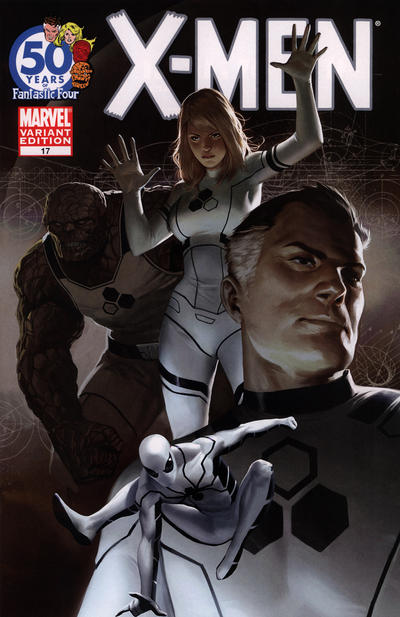 Cover for X-Men (Marvel, 2010 series) #17 [Fantastic Four 50th Anniversary Variant by Marko Djurdjevic]