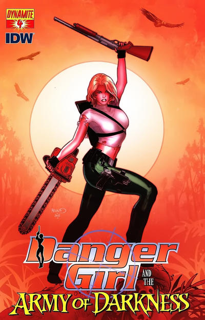 Cover for Danger Girl and the Army of Darkness (Dynamite Entertainment, 2011 series) #4 [Paul Renaud Cover]