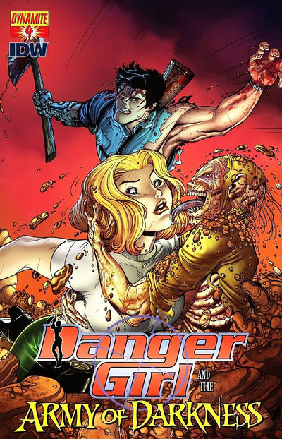 Cover for Danger Girl and the Army of Darkness (Dynamite Entertainment, 2011 series) #4 [Nick Bradshaw Cover]