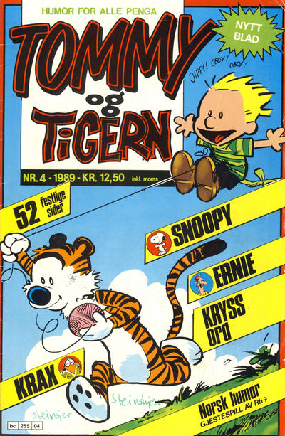 Cover for Tommy og Tigern (Bladkompaniet / Schibsted, 1989 series) #4/1989