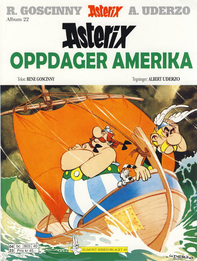 Cover for Asterix (Hjemmet / Egmont, 1969 series) #22 - Asterix oppdager Amerika [6. opplag Reutsendelse 803 40]