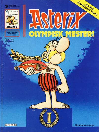 Cover for Asterix (Hjemmet / Egmont, 1969 series) #8 - Olympisk mester! [6. opplag [5. opplag]]