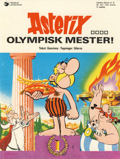 Cover for Asterix (Hjemmet / Egmont, 1969 series) #8 - Olympisk mester! [3. opplag]