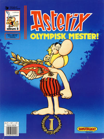 Cover for Asterix (Hjemmet / Egmont, 1969 series) #8 - Olympisk mester! [8. opplag [7. opplag]]