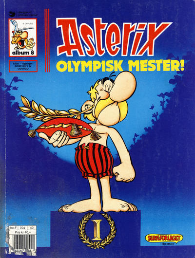 Cover for Asterix (Hjemmet / Egmont, 1969 series) #8 - Olympisk mester! [9. opplag [8. opplag]]