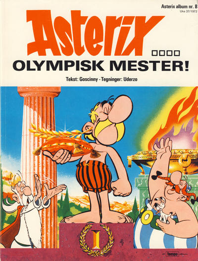 Cover for Asterix (Hjemmet / Egmont, 1969 series) #8 - Olympisk mester! [1. opplag]