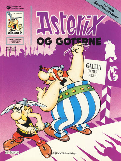 Cover for Asterix (Hjemmet / Egmont, 1969 series) #9 - Asterix og goterne [6. opplag [5. opplag]]