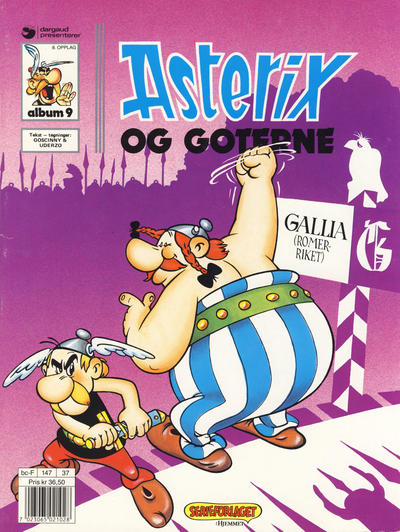 Cover for Asterix (Hjemmet / Egmont, 1969 series) #9 - Asterix og goterne [8. opplag [7. opplag]]