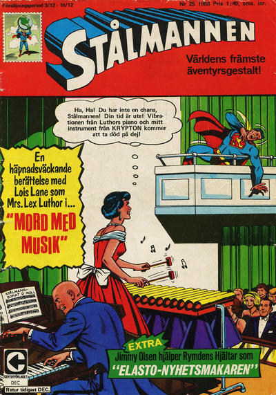 Cover for Stålmannen (Centerförlaget, 1949 series) #25/1968