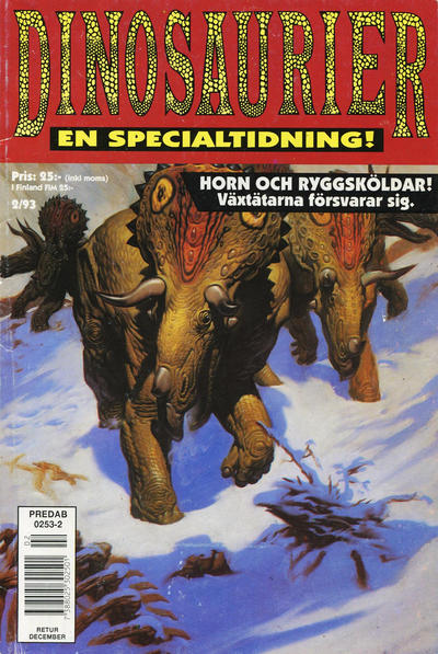 Cover for Dinosaurier: En faktatidning [En specialtidning] (SatellitFörlaget, 1993 series) #2/1993