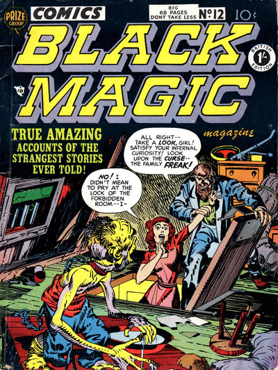 Cover for Black Magic Comics (Arnold Book Company, 1952 series) #12