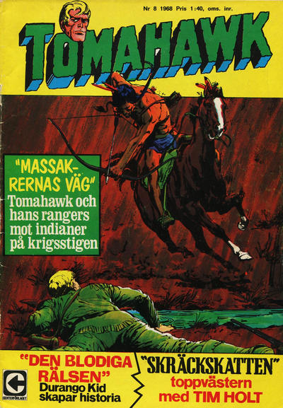 Cover for Tomahawk (Centerförlaget, 1951 series) #8/1968