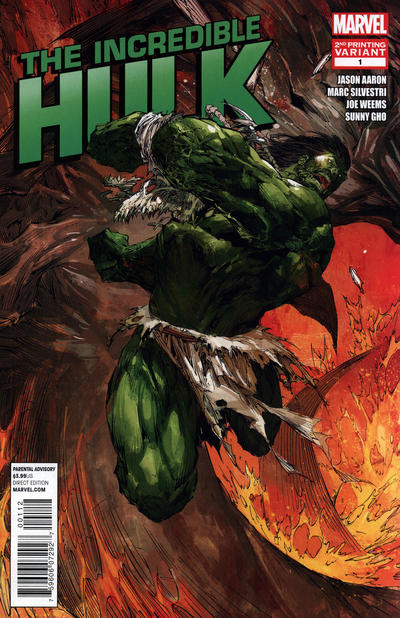 Cover for Incredible Hulk (Marvel, 2011 series) #1 [2nd Printing Variant by Marc Silvestri]
