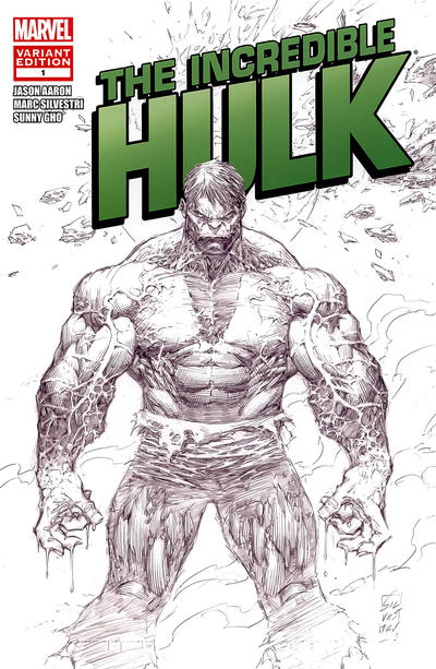 Cover for Incredible Hulk (Marvel, 2011 series) #1 [Marc Silvestri Sketch Variant]