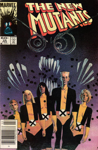 Cover for The New Mutants (Marvel, 1983 series) #24 [Newsstand]