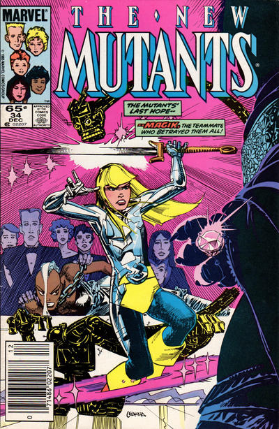 Cover for The New Mutants (Marvel, 1983 series) #34 [Newsstand]