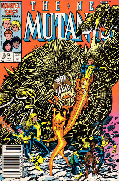Cover for The New Mutants (Marvel, 1983 series) #47 [Newsstand]