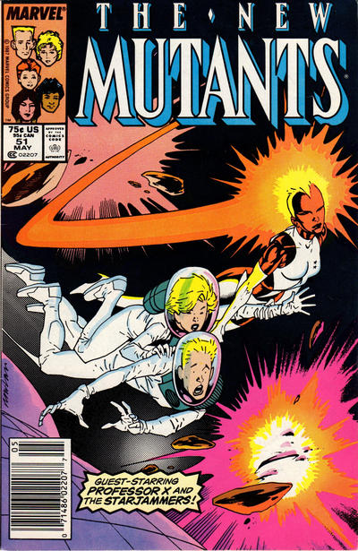 Cover for The New Mutants (Marvel, 1983 series) #51 [Newsstand]