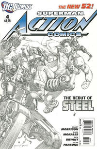 Cover Thumbnail for Action Comics (DC, 2011 series) #4 [Rags Morales Sketch Cover]