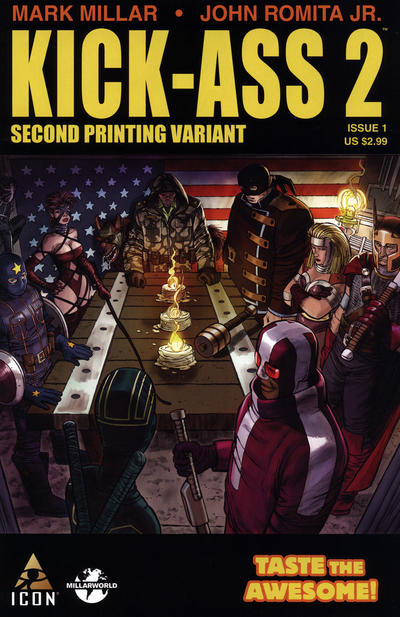 Cover for Kick-Ass 2 (Marvel, 2010 series) #1 [Second Printing Variant]
