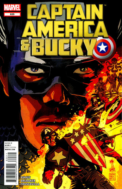 Cover for Captain America and Bucky (Marvel, 2011 series) #625 [Direct Edition]