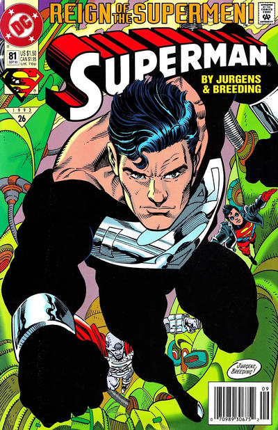Cover for Superman (DC, 1987 series) #81 [Newsstand]