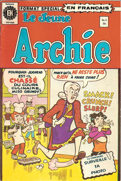 Cover for Le Jeune Archie (Editions Héritage, 1976 series) #9